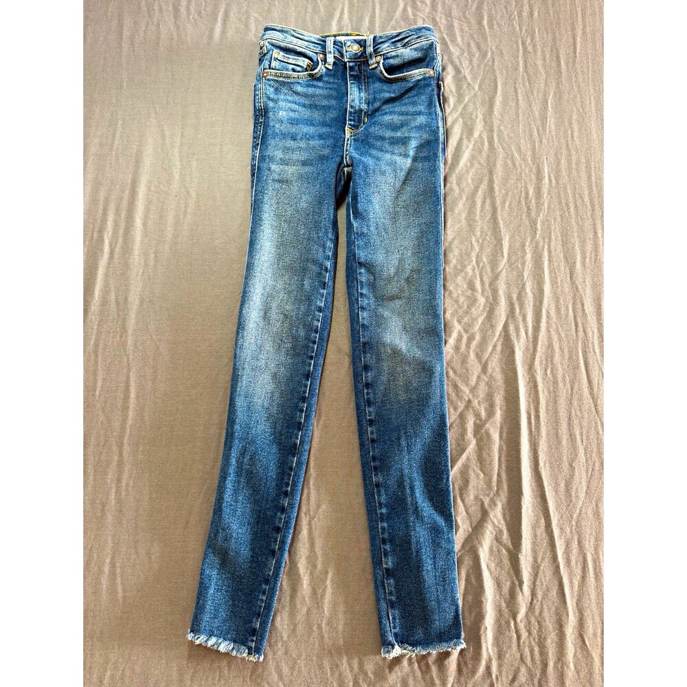 We The Free 24 Women's Mid Rise Slim Skinny Blue Medium Wash Denim Jeans Size 24